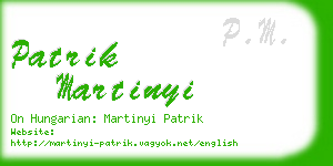 patrik martinyi business card